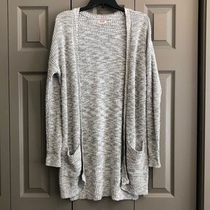 Grey knit cardigan